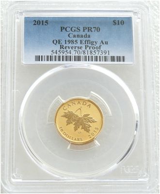2015 Canada Maple Leaf $10 Gold Proof 1/4oz Coin PCGS PR70 - Dora de Pedery-Hunt 2015 Canada Maple Leaf $10 Gold Proof 1/4oz Coin PCGS PR70 - Dora de Pedery-Hunt