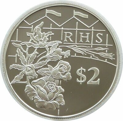 2003 Cayman Islands Queen's Coronation RHS $2 Silver Gold Proof Coin