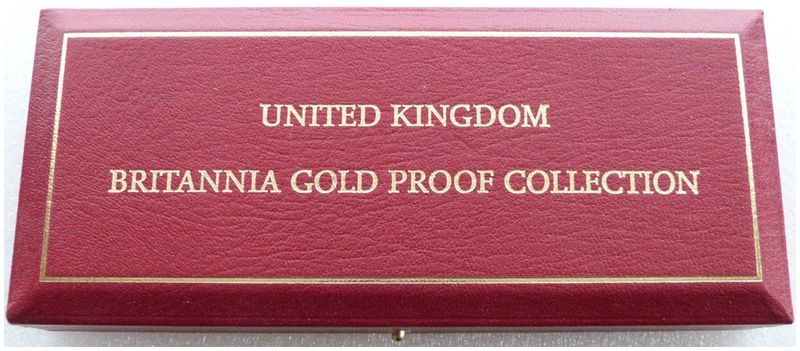 Royal Mint Britannia Gold Proof 4 Coin Set Box Only No Coins