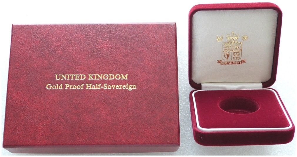 2000 - 2007 Royal Mint Red Half Sovereign Gold Coin Box Set Only
