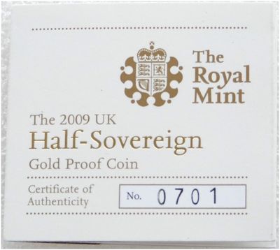 2009 St George and the Dragon Half Sovereign Gold Proof Coin Certificate Only 2009 St George and the Dragon Half Sovereign Gold Proof Coin Certificate Only
