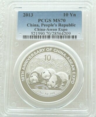 2013 China Asean Expo Panda 10 Yuan Silver 1oz Coin PCGS MS70 2013 China Asean Expo Panda 10 Yuan Silver 1oz Coin PCGS MS70