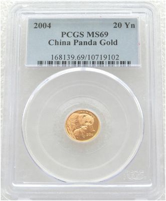 2004 China Panda 20 Yuan Gold 1/20oz Coin PCGS MS69 2004 China Panda 20 Yuan Gold 1/20oz Coin PCGS MS69