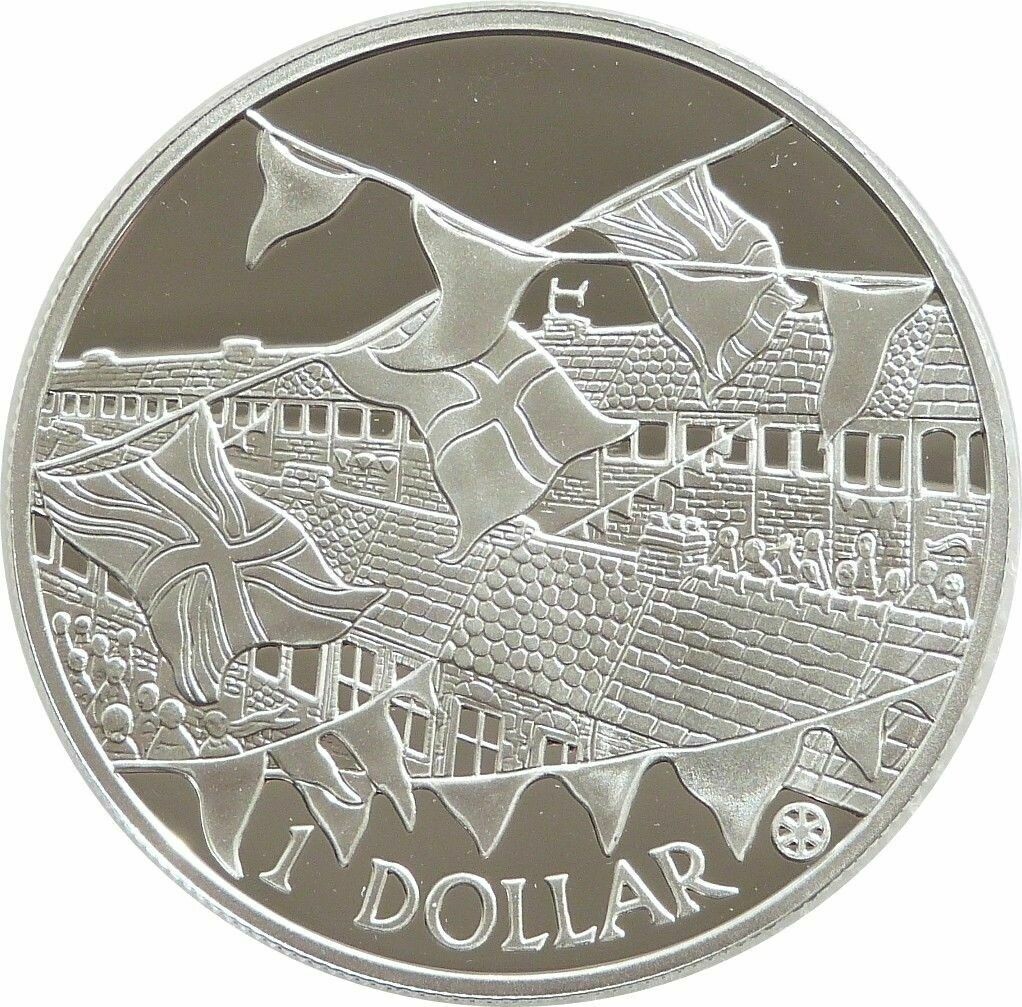 2002 Cook Islands Golden Jubilee $1 Silver Gold Proof Coin