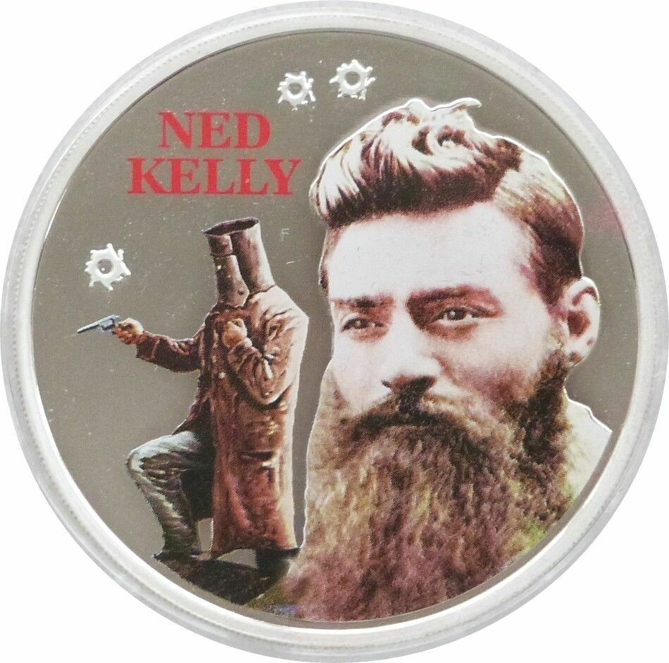 2003 Cook Islands Ned Kelly Colour $2 Silver Proof 2oz Coin 2003 Cook Islands Ned Kelly Colour $2 Silver Proof 2oz Coin