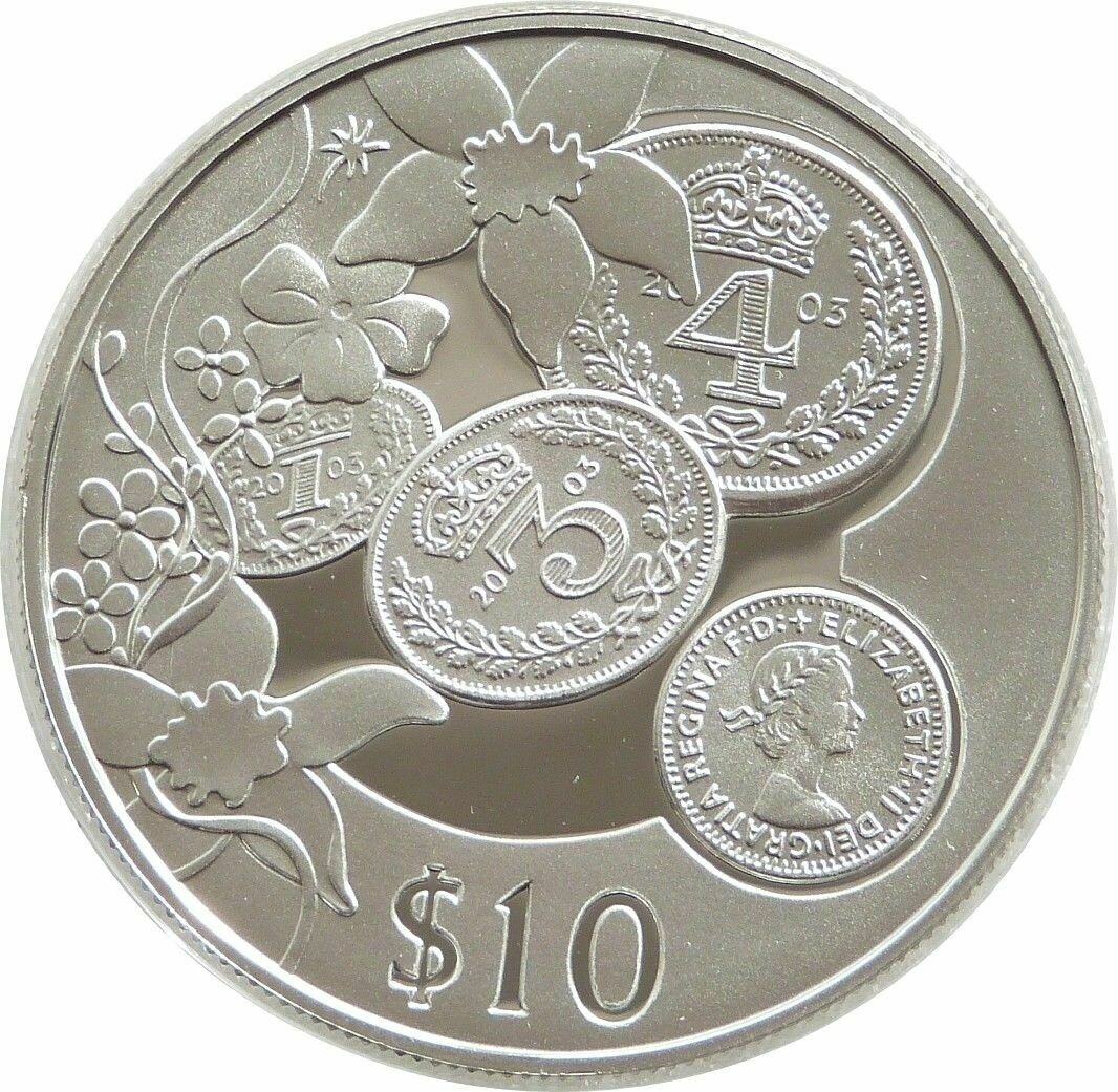 2003 East Caribbean States Coronation Maundy Money $10 Silver Gold Proof Coin