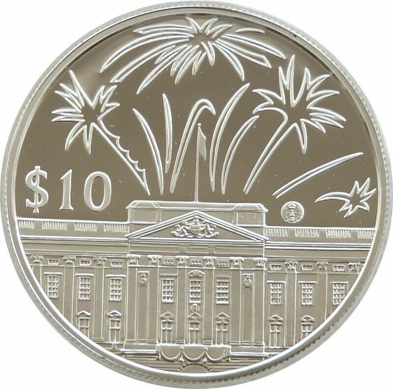 2002 East Caribbean States Golden Jubilee Fireworks $10 Silver Gold Proof Coin 2002 East Caribbean States Golden Jubilee Fireworks $10 Silver Gold Proof Coin