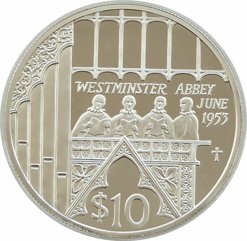 2003 Fiji Golden Jubilee Westminster Abbey $10 Silver Gold Proof Coin 2003 Fiji Golden Jubilee Westminster Abbey $10 Silver Gold Proof Coin