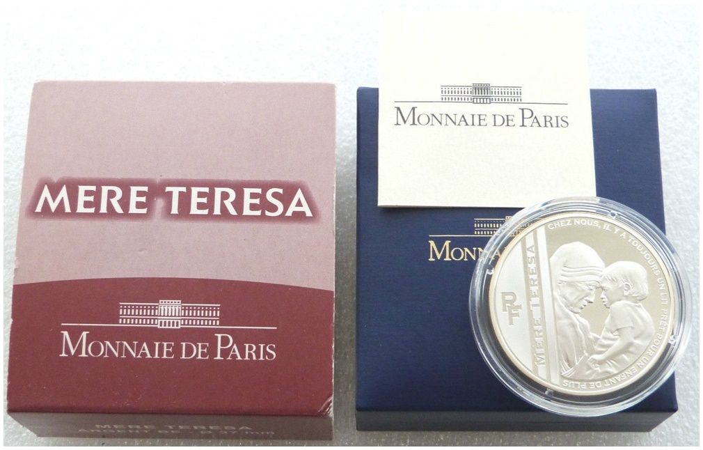 2010 France Mother Teresa 10 Euro Silver Proof Coin Box Coa 2010 France Mother Teresa 10 Euro Silver Proof Coin Box Coa
