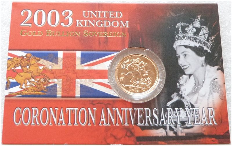 2003 St George and the Dragon Full Sovereign Gold Coin Mint Card