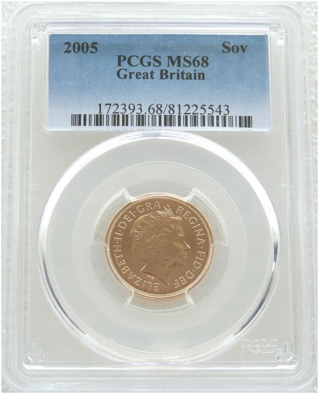 2005 St George and the Dragon Full Sovereign Gold Coin PCGS MS68 - Timothy Noad 2005 St George and the Dragon Full Sovereign Gold Coin PCGS MS68 - Timothy Noad