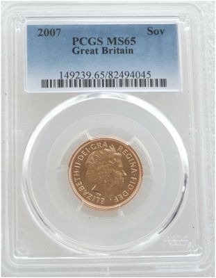 2007 St George and the Dragon Full Sovereign Gold Coin PCGS MS65 2007 St George and the Dragon Full Sovereign Gold Coin PCGS MS65