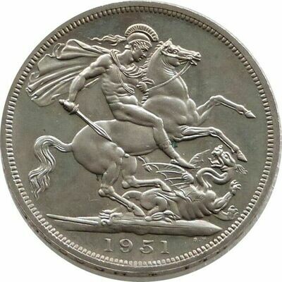1951 George VI St George and the Dragon 5 Shilling Proof-Like Crown Coin 1951 George VI St George and the Dragon 5 Shilling Proof-Like Crown Coin
