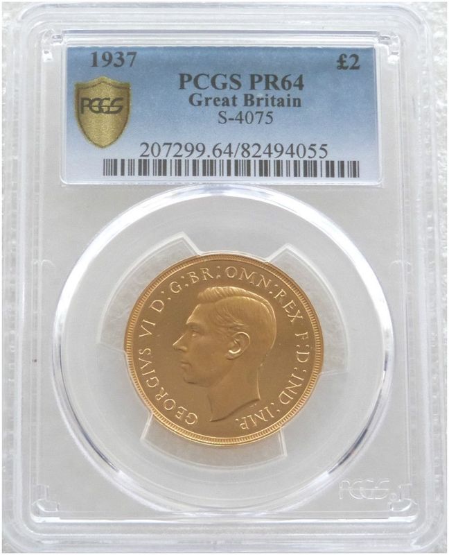 1937 George VI Coronation £2 Double Sovereign Gold Proof Coin PCGS PR64 1937 George VI Coronation £2 Double Sovereign Gold Proof Coin PCGS PR64