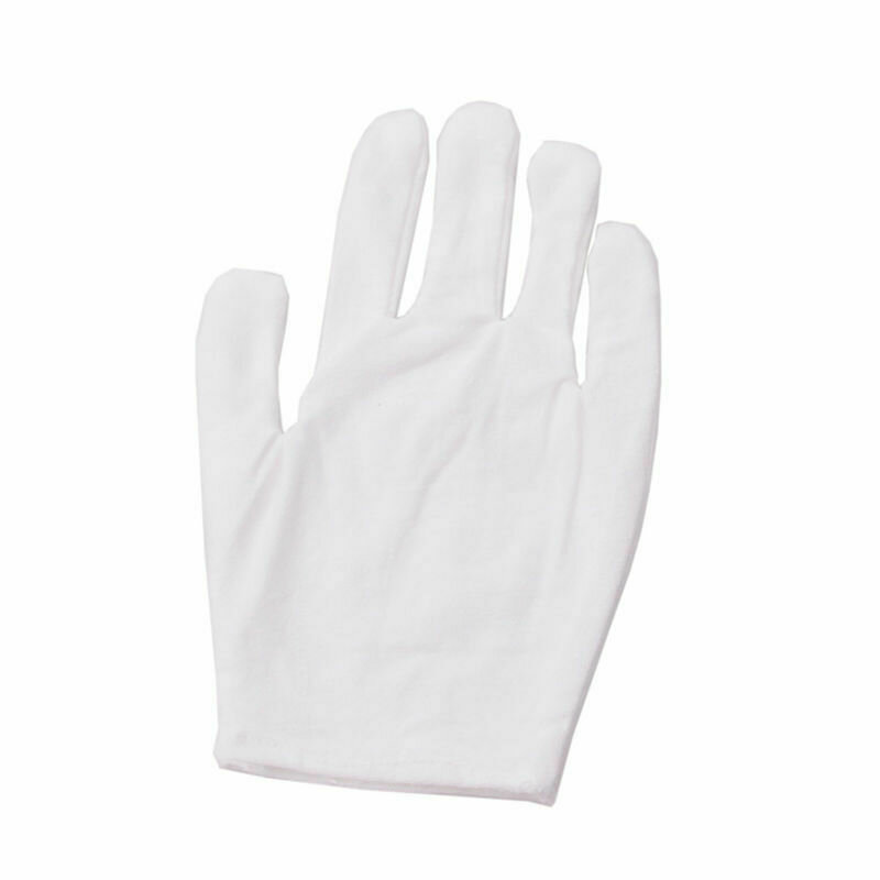 Thick Inspection White Cotton Gloves Ideal For Coins, Jewellery, Gemstones, Watches, Antiques Thick Inspection White Cotton Gloves Ideal For Coins, Jewellery, Gemstones, Watches, Antiques
