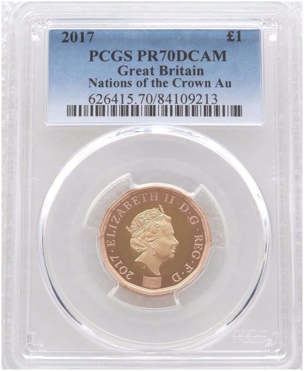 2017 Nations of the Crown £1 Gold Proof Coin PCGS PR70 DCAM 2017 Nations of the Crown £1 Gold Proof Coin PCGS PR70 DCAM