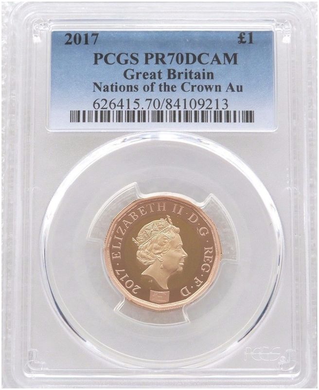 2017 Nations of the Crown £1 Gold Proof Coin PCGS PR70 DCAM 2017 Nations of the Crown £1 Gold Proof Coin PCGS PR70 DCAM