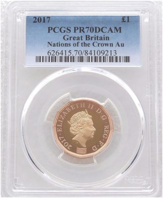 2017 Nations of the Crown £1 Gold Proof Coin PCGS PR70 DCAM 2017 Nations of the Crown £1 Gold Proof Coin PCGS PR70 DCAM