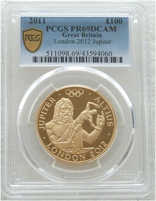 2011 Olympic Games Higher Jupiter £100 Gold Proof 1oz Coin PCGS PR69 DCAM 2011 Olympic Games Higher Jupiter £100 Gold Proof 1oz Coin PCGS PR69 DCAM