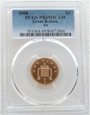 2008 Portcullis 1p Gold Proof Coin PCGS PR69 DCAM