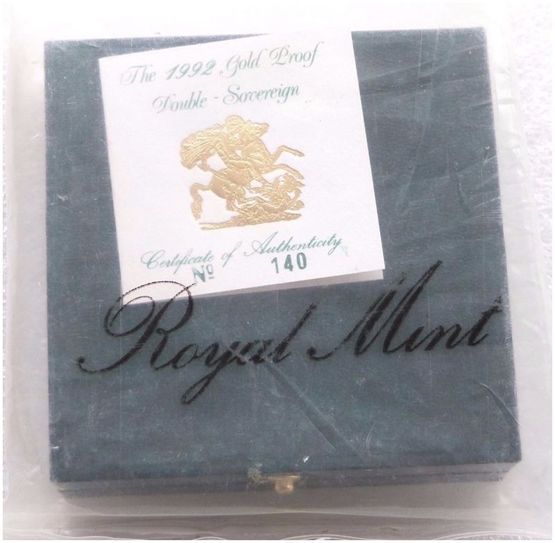 1992 St George and the Dragon £2 Double Sovereign Gold Proof Coin Box Coa Sealed