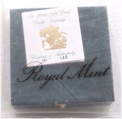 1992 St George and the Dragon £2 Double Sovereign Gold Proof Coin Box Coa Sealed