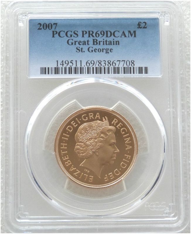 2007 St George and the Dragon £2 Double Sovereign Gold Proof Coin PCGS PR69 DCAM 2007 St George and the Dragon £2 Double Sovereign Gold Proof Coin PCGS PR69 DCAM