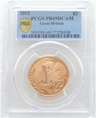 2012 Diamond Jubilee £2 Double Sovereign Gold Proof Coin PCGS PR69 DCAM