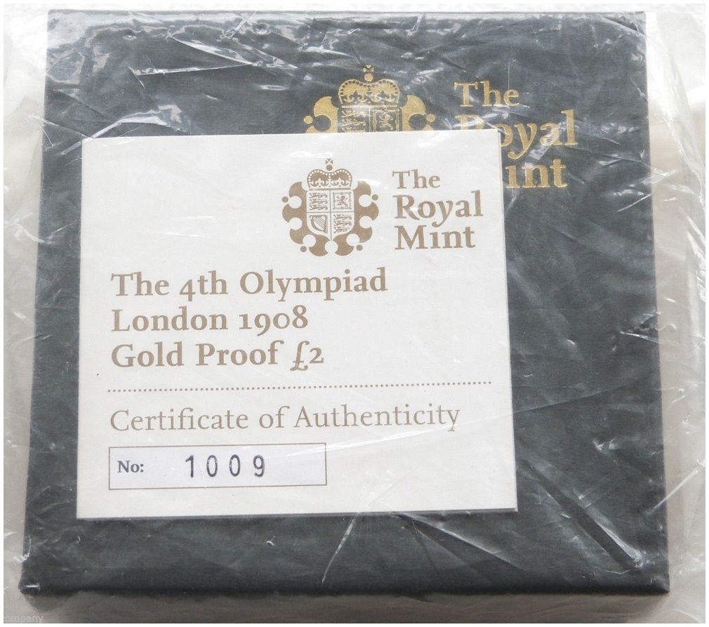 2008 London Olympic Games Centenary £2 Gold Proof Coin Box Coa Sealed 2008 London Olympic Games Centenary £2 Gold Proof Coin Box Coa Sealed