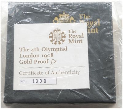 2008 London Olympic Games Centenary £2 Gold Proof Coin Box Coa Sealed 2008 London Olympic Games Centenary £2 Gold Proof Coin Box Coa Sealed