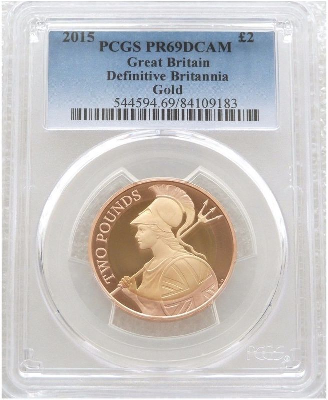 2015 Britannia Definitive £2 Gold Proof Coin PCGS PR69 DCAM 2015 Britannia Definitive £2 Gold Proof Coin PCGS PR69 DCAM