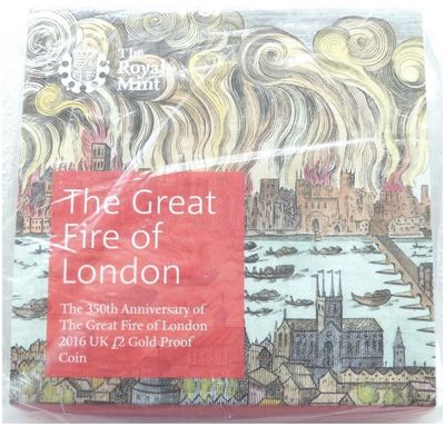 2016 Great Fire of London £2 Gold Proof Coin Box Coa Sealed - Mintage 259 2016 Great Fire of London £2 Gold Proof Coin Box Coa Sealed - Mintage 259