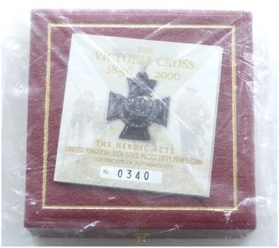 2006 Victoria Cross Heroic Acts 50p Gold Proof Coin Box Coa Sealed 2006 Victoria Cross Heroic Acts 50p Gold Proof Coin Box Coa Sealed