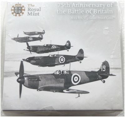 2015 Battle of Britain 50p Gold Proof Coin Box Coa Sealed 2015 Battle of Britain 50p Gold Proof Coin Box Coa Sealed