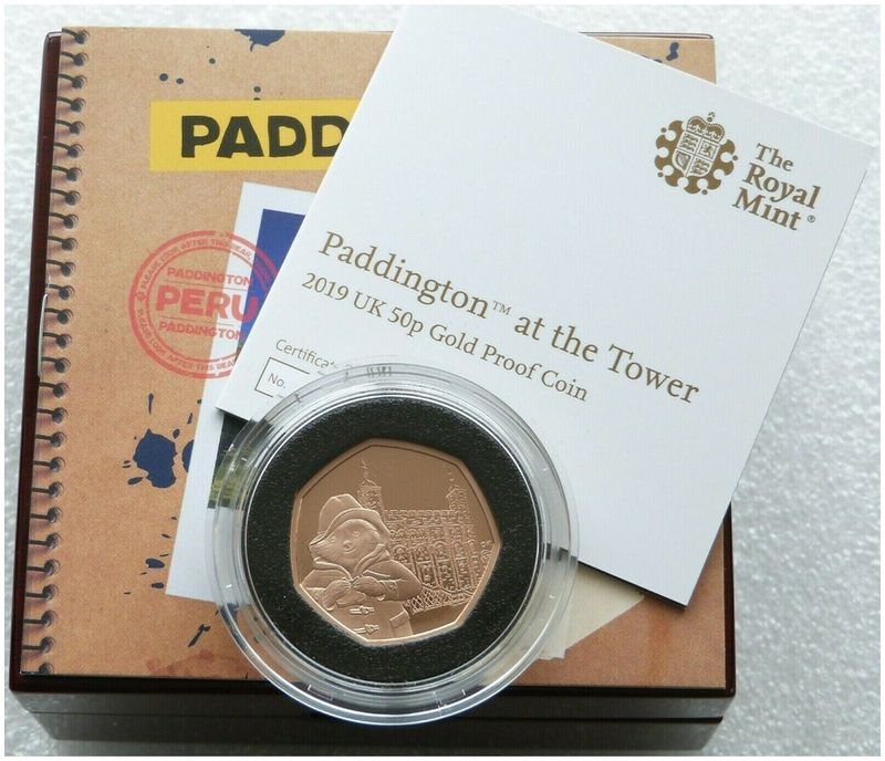 2019 Paddington at the Tower of London 50p Gold Proof Coin Box Coa