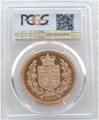 2002 Golden Jubilee £5 Five Pound Sovereign Gold Proof Coin PCGS