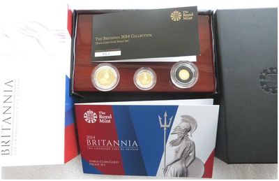 2014 Britannia Gold Proof 3 Coin Set Box Coa Low Cert 013 - Mintage 140 2014 Britannia Gold Proof 3 Coin Set Box Coa Low Cert 013 - Mintage 140