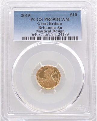 2015 Britannia £10 Gold Proof 1/10oz Coin PCGS PR69 DCAM 2015 Britannia £10 Gold Proof 1/10oz Coin PCGS PR69 DCAM