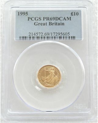 1995 Britannia £10 Gold Proof 1/10oz Coin PCGS PR69 DCAM 1995 Britannia £10 Gold Proof 1/10oz Coin PCGS PR69 DCAM