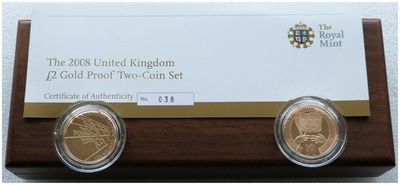 2008 Olympic Games Handover Centenary £2 Gold Proof 2 Coin Set Box Coa 2008 Olympic Games Handover Centenary £2 Gold Proof 2 Coin Set Box Coa