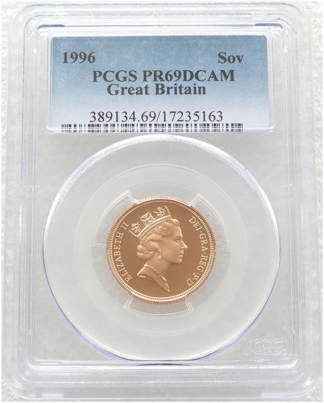1996 St George and the Dragon Full Sovereign Gold Proof Coin PCGS PR69 DCAM