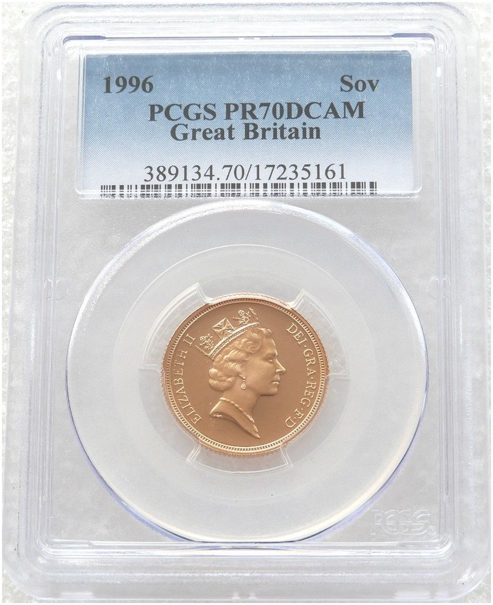 1996 St George and the Dragon Full Sovereign Gold Proof Coin PCGS PR70 DCAM