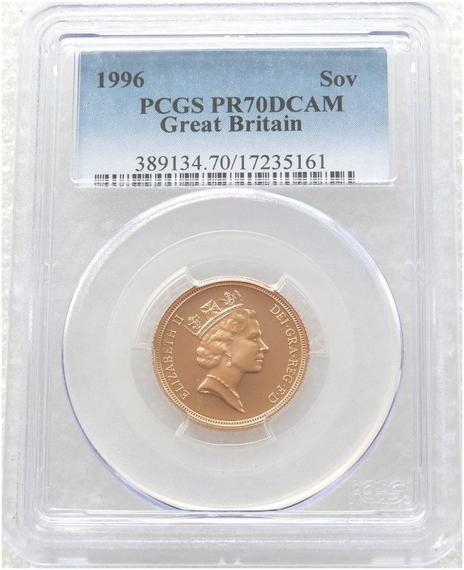 1996 St George and the Dragon Full Sovereign Gold Proof Coin PCGS PR70 DCAM