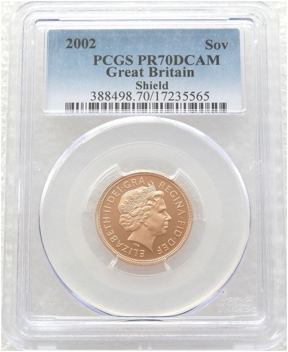 2002 Golden Jubilee Full Sovereign Gold Proof Coin PCGS PR70 DCAM