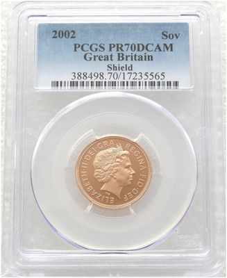 2002 Golden Jubilee Full Sovereign Gold Proof Coin PCGS PR70 DCAM