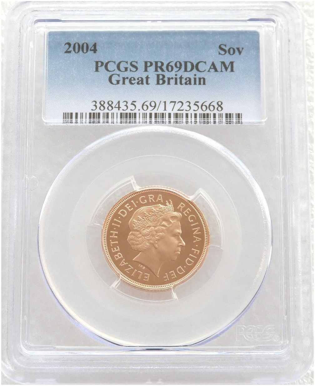 2004 St George and the Dragon Full Sovereign Gold Proof Coin PCGS PR69 DCAM