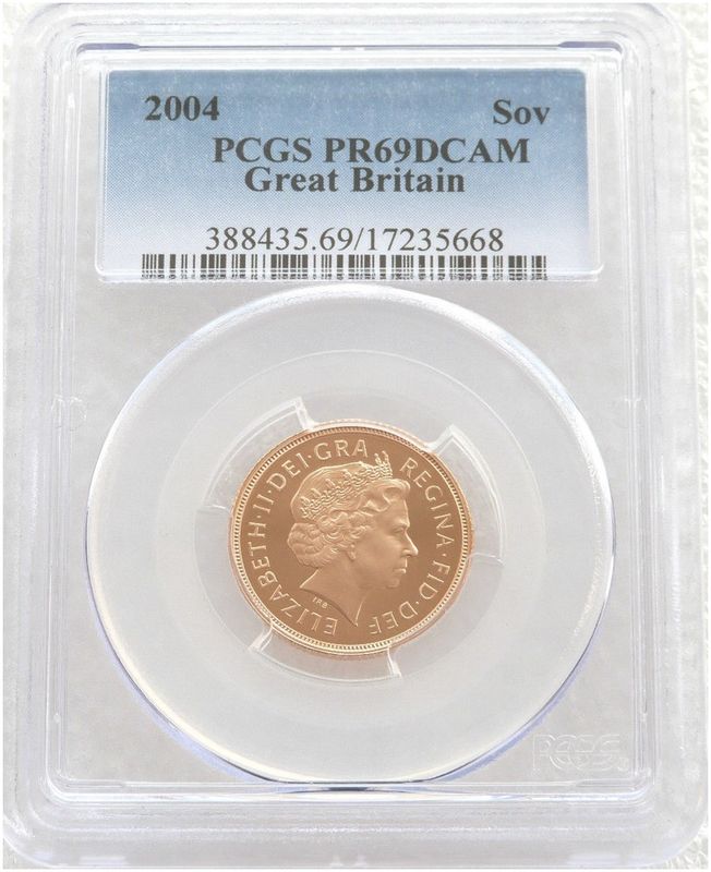 2004 St George and the Dragon Full Sovereign Gold Proof Coin PCGS PR69 DCAM