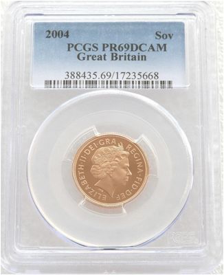 2004 St George and the Dragon Full Sovereign Gold Proof Coin PCGS PR69 DCAM