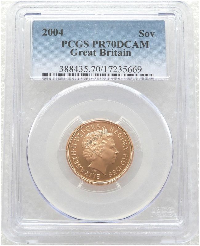 2004 St George and the Dragon Full Sovereign Gold Proof Coin PCGS PR70 DCAM