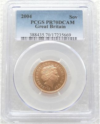 2004 St George and the Dragon Full Sovereign Gold Proof Coin PCGS PR70 DCAM